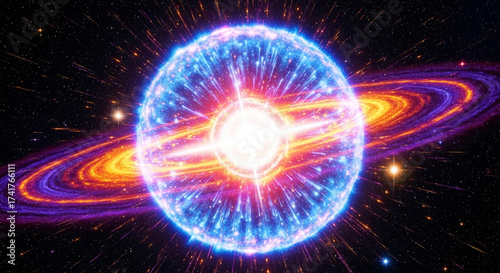 Explore the cosmos supernova explosion nebula galaxy space background wallpaper illustration design