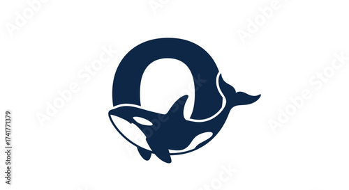 Creative and unique whale letter O logo design, perfect for branding and visual identity