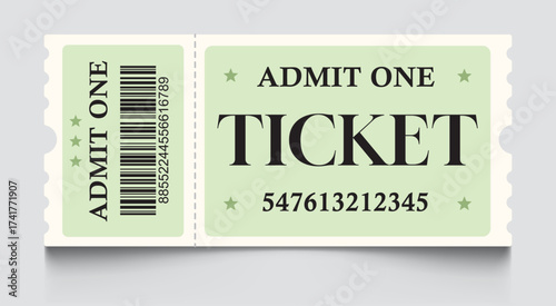 Vintage ticket. Retro ticket design template. Tickets for cinema; circus; carnival; festival; etc. Vector illustration