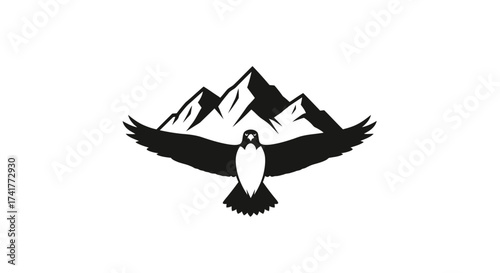 Majestic eagle soars above mountain peaks a symbol of freedom and adventure design