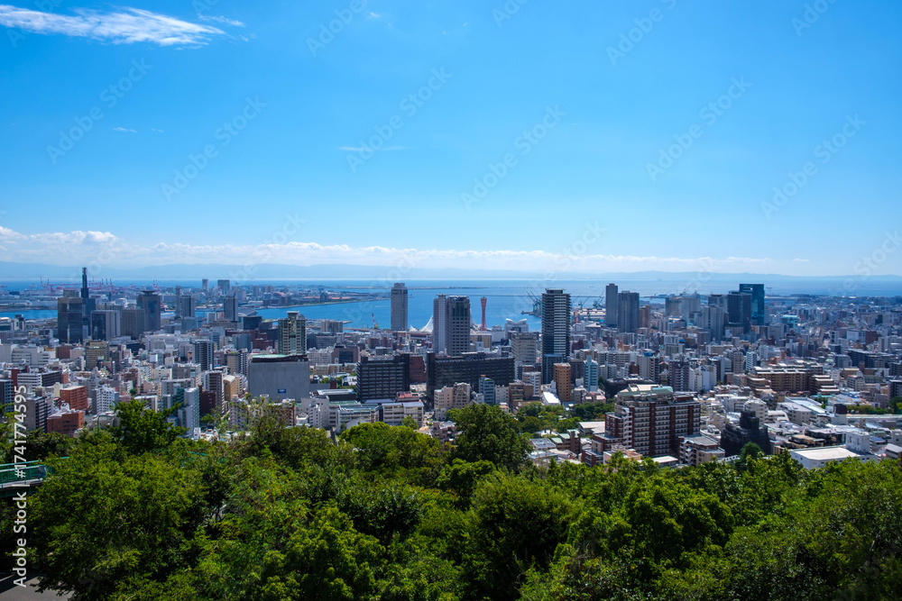 Fototapeta premium 海と山が近い港神戸の絶景