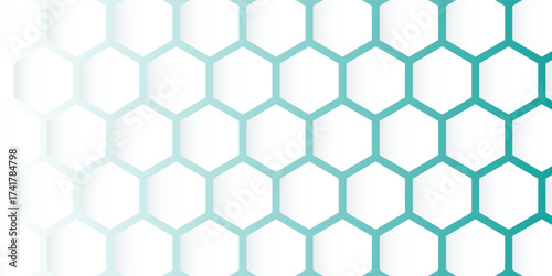 Futuristic abstract tech white 3D hexagon background. Medicine and biotechnology. Vector stock illustration.