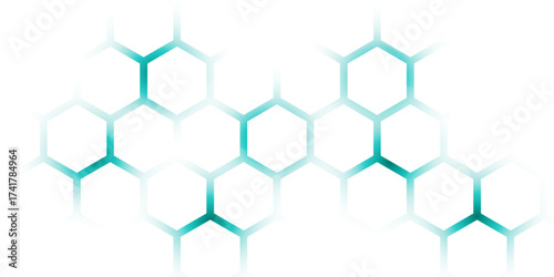Futuristic abstract tech white 3D hexagon background. Medicine and biotechnology. Vector stock illustration. Modern