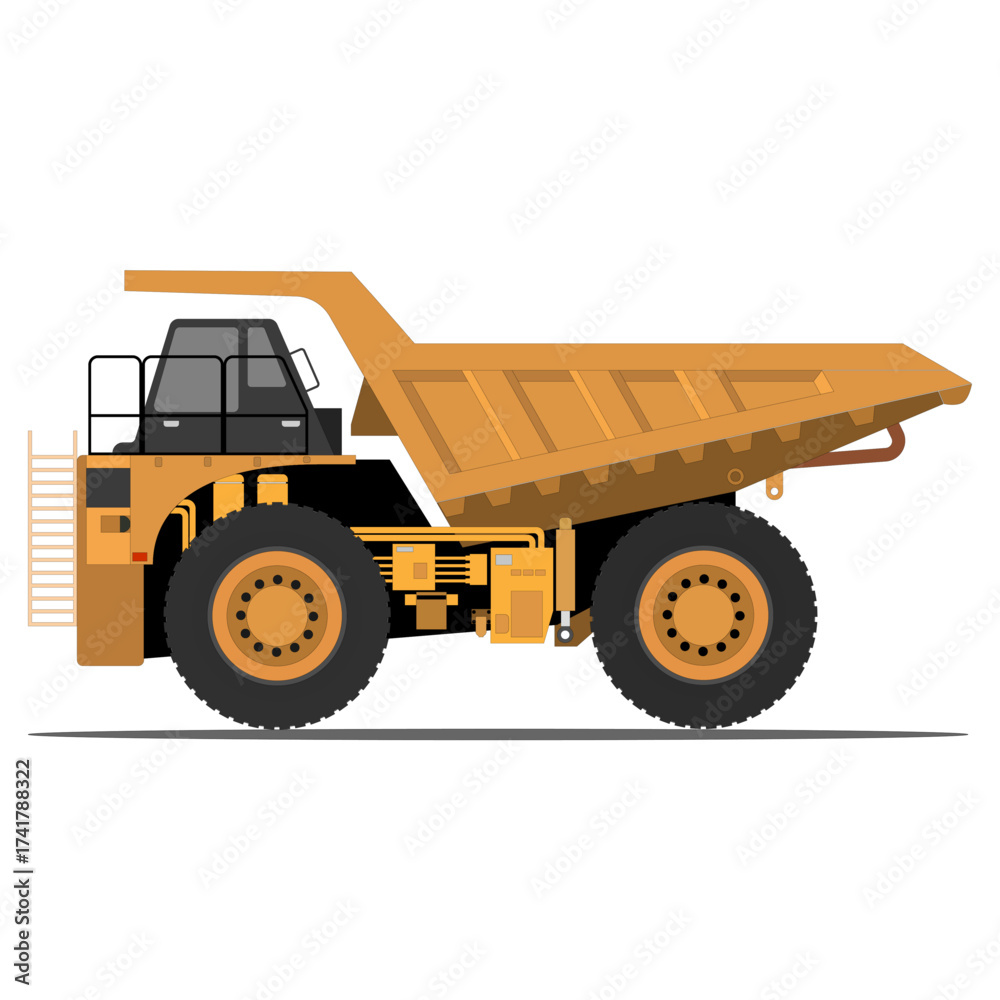 Fototapeta premium Mining Dumper Truck Side View