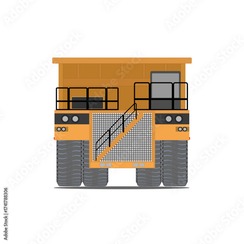 Mining Dumper Truck Front View