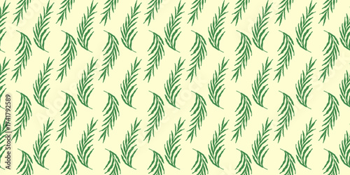 Seamless green grass pattern background for natural wallpaper and fabric design