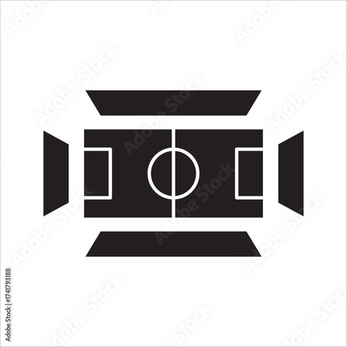 football field icon vector illustration. football field icon line style design.Football field icon symbol design collection.