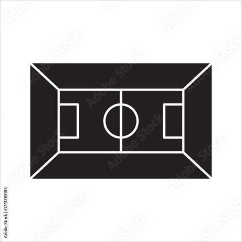 football field icon vector illustration. football field icon line style design.Football field icon symbol design collection.