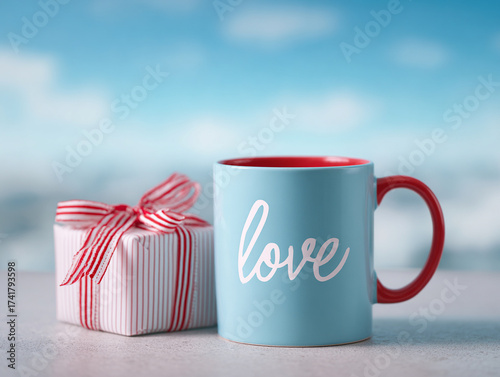 Teal Mug with Minimal Gift Box