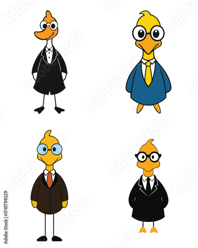 Dapper Ducks A Collection of BusinessAttired Avian Characters