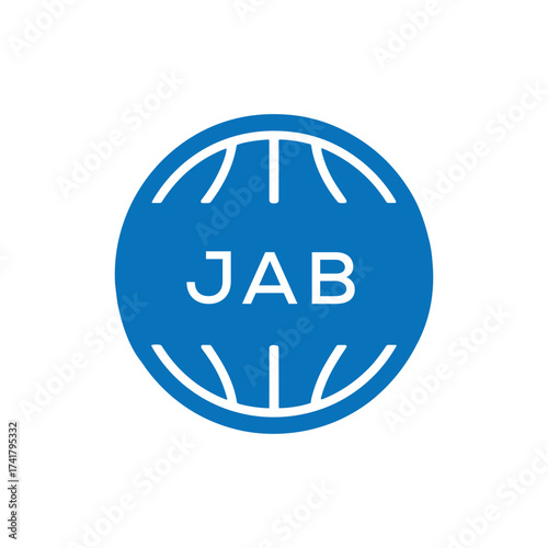 JAB Basketball Icon Logo. JAB Design for Sports Team, Club, and Athletic Branding. JAB Best Icon.

