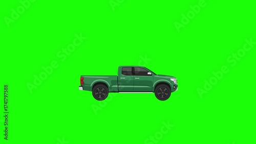 Green Screen SUV Car Vector 2
