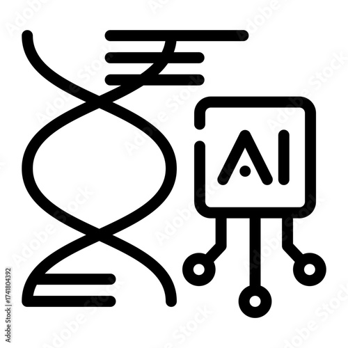 dna ai chip icon