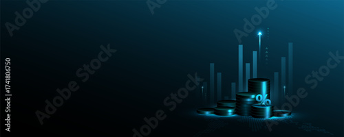 Finance concept Stock trading information and business trends currency exchange