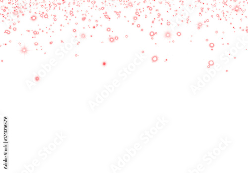 Wallpaper Mural Abstract Red Glowing Sparkling Confetti Light Glitter Particle. Overlay. Frame. Border. on Transparent Background Torontodigital.ca