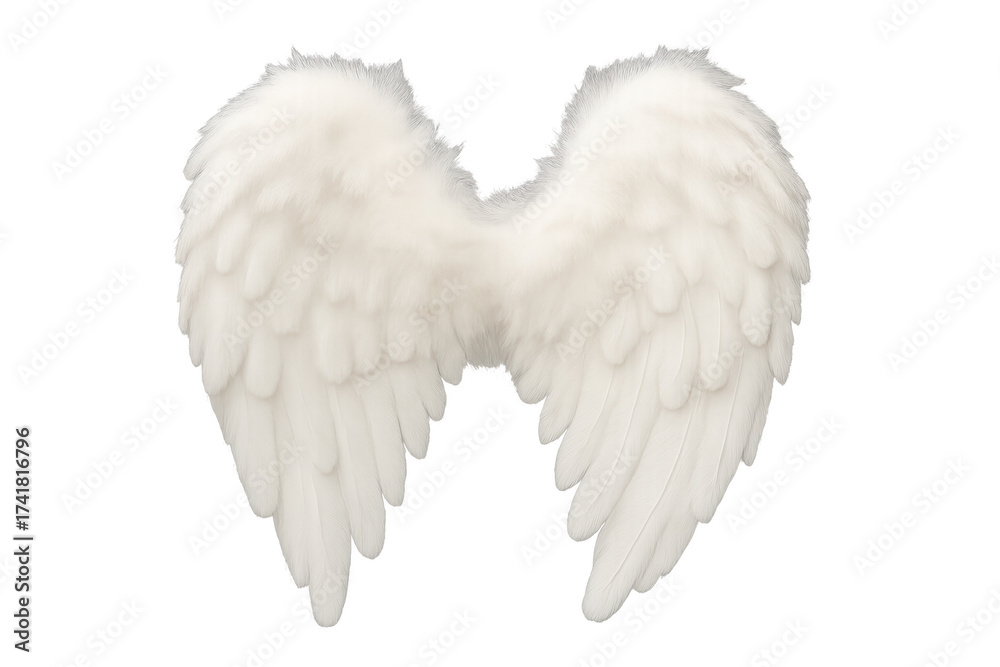 Obraz premium White angel wings representing purity freedom and spirituality