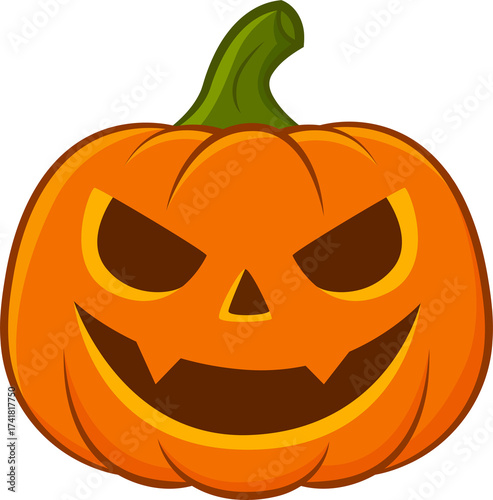 Jack-o'-lantern pumpkin color for halloween illustration design