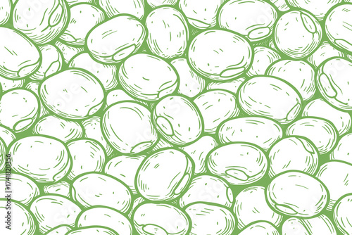 lentils pattern background vector illustration