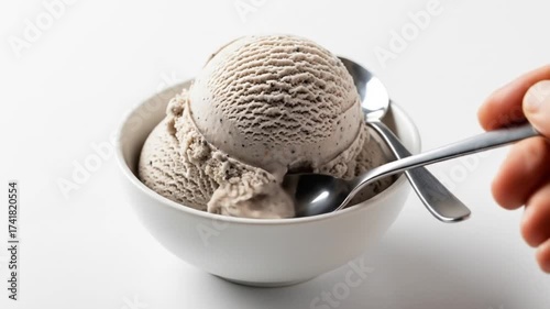 Scoops of speckled ice cream delight
