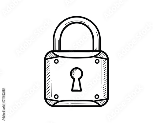 Padlock security lock vector illustration