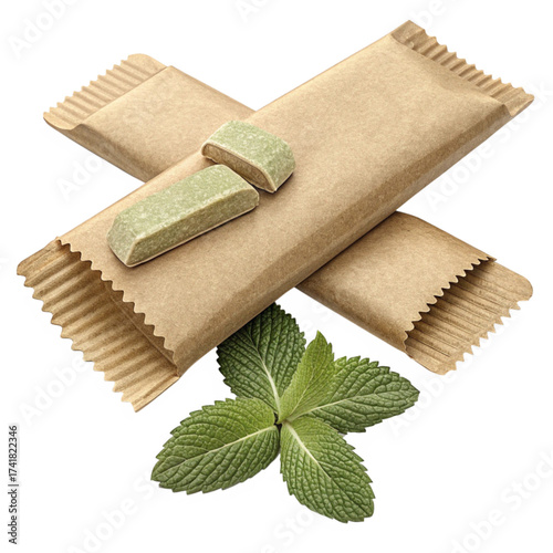 Discover refreshing minty goodness with natural ingredients presented in eco-friendly packaging, a perfect on-the-go treat for instant revitalization.