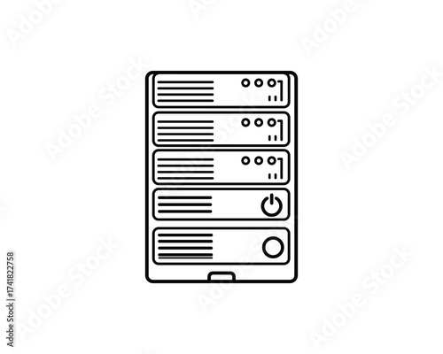 Server rack system vector illustration