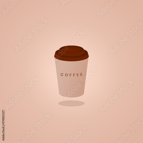 Illustration vector graphic cup of coffee.