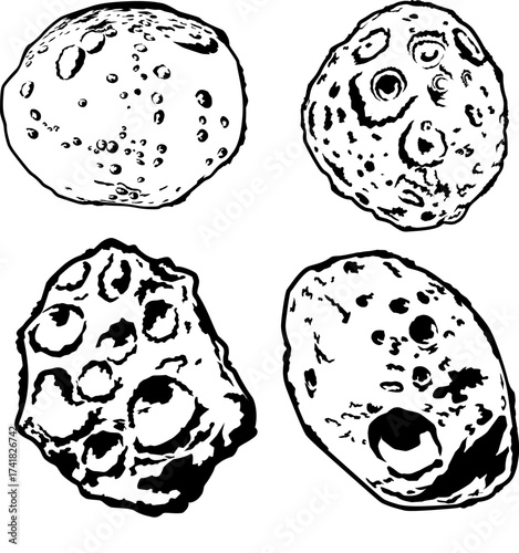 asteroid lineart detail