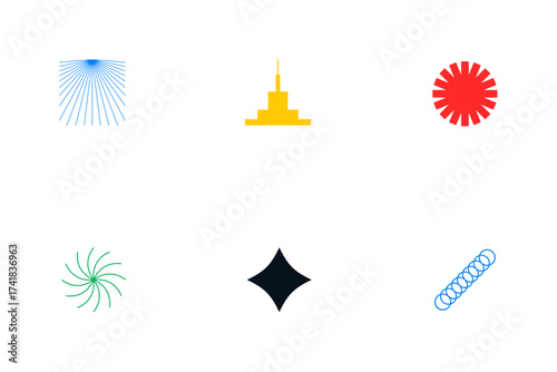 Abstract Flora and Geometric Contrast