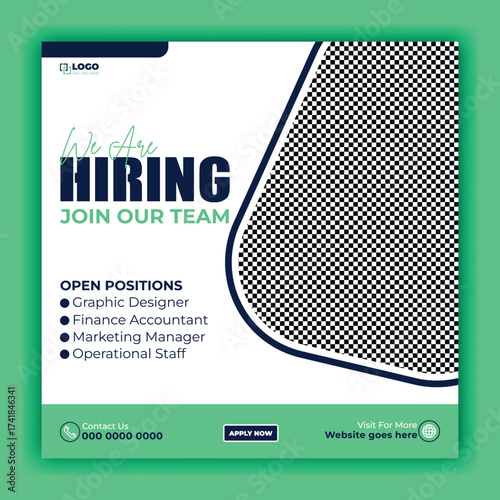 We Are Hiring - Join Our Team!
Your Dream Job Is Here!
We Want You On Our Team!
Job Opportunity Announcement Poster and Flyer Templates
Professional Open Positions Hiring Advertisement.