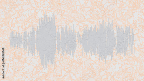 Abstract background with sound wave on white decorative plaster texture