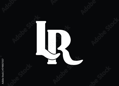Elegant Monogram Design: A sophisticated monogram, crafted in an elegant serif font, graces a backdrop. This design is ideal for branding, personal identity, or artistic expression.