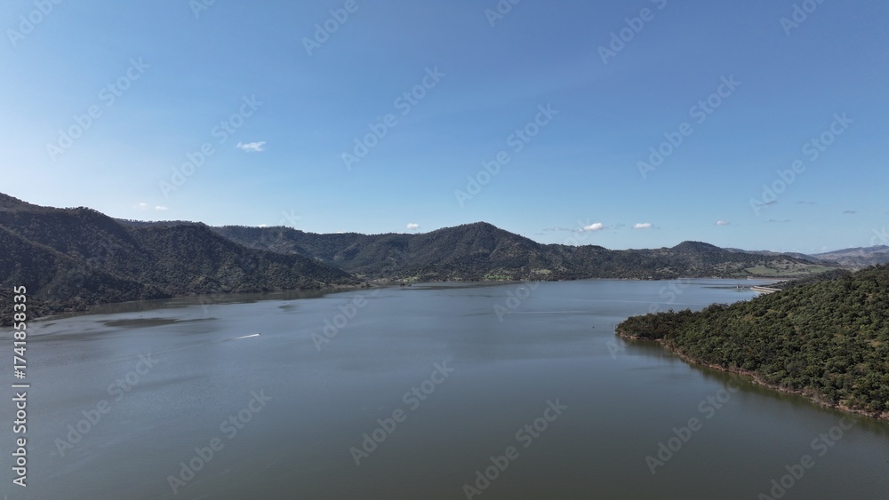 Fototapeta premium Aerial photo of Glenbawn Dam NSW Australia