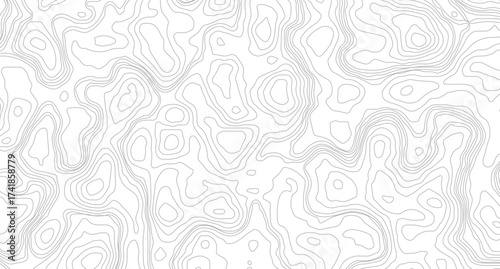 Black on white contours vector topography stylized height of the lines. Topographic map and landscape terrain texture grid. 
