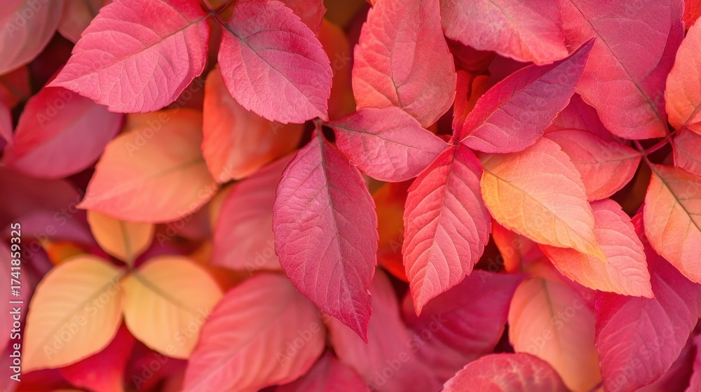 custom made wallpaper toronto digitalVibrant Red and Orange Autumn Leaves Filling the Frame