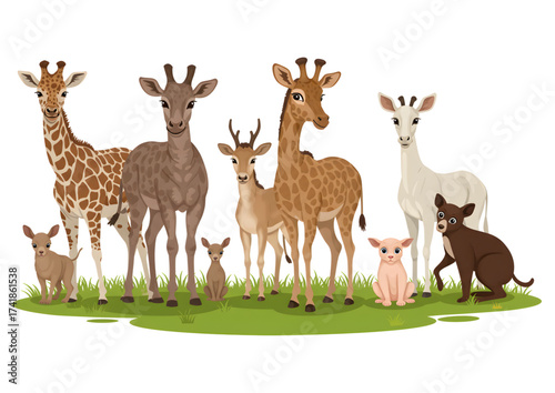 vector illustration of a giraffe