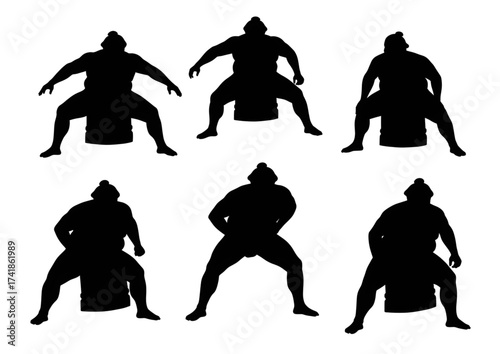  VectorSumo Wrestler Silhouettes Collection

