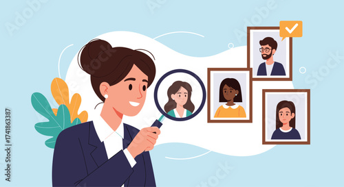 Selecting the right candidate from multiple profiles through close observation.
