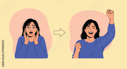 From fear to excitement a journey of emotions.