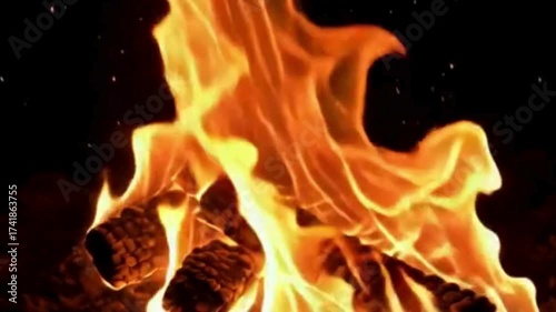 fire on black