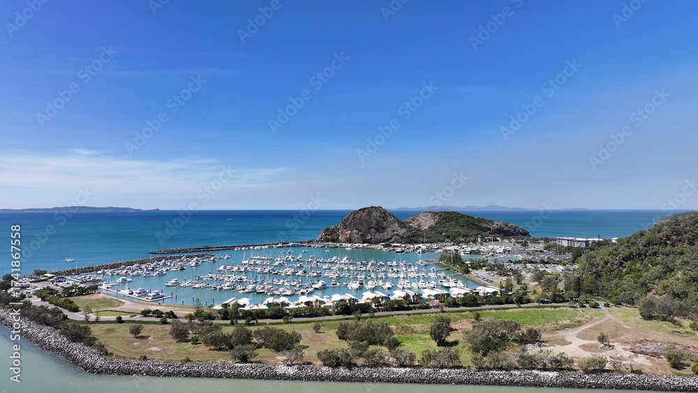 Naklejka premium Aerial photo of Keppell Bay Marina Queensland, Australia