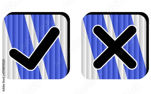 Checkmark And Cross Mark Transparent Background Illustration