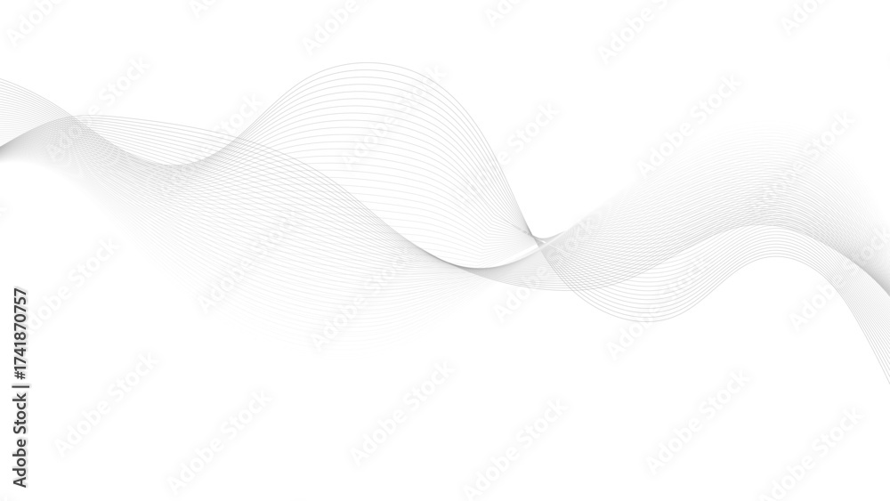 Fototapeta premium Background texture and pattern Image black wave lines on white background. Dynamic wave pattern modern. 