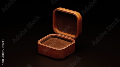 Wallpaper Mural Empty wooden box with a dark interior. Torontodigital.ca