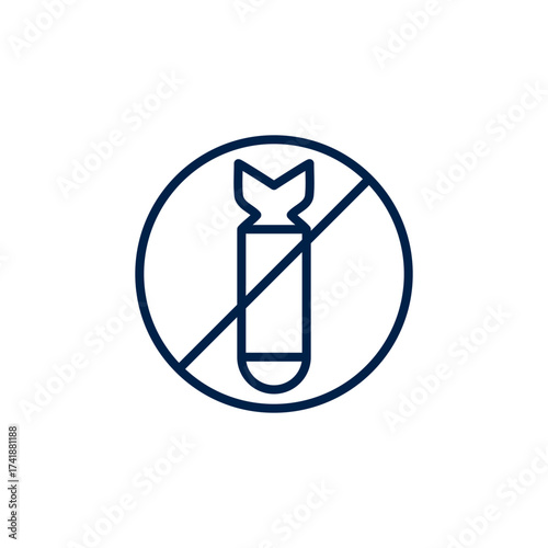 Stop war vector illustration icon