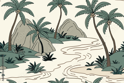 palm tree on the beach