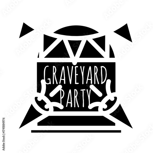 graveyard party glyph icon