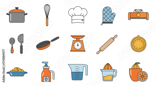A collection of essential kitchen tools and cooking utensils for meal preparation.