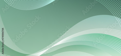 Soft sage background with gentle curves and flowing white line patterns creates a soothing visual texture ideal for calming designs and versatile abstract projects
