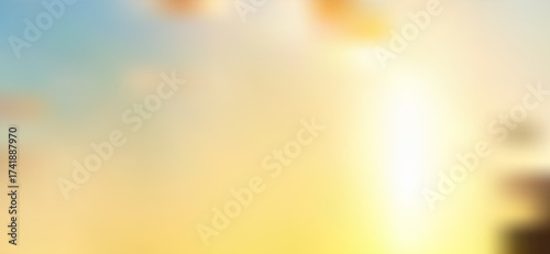Foto A blurred background featuring gradients of light yellow, white, and soft blue t